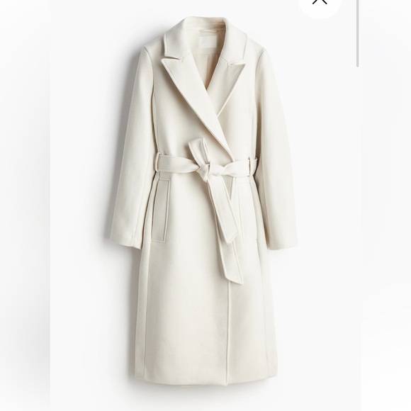 H&M Jackets & Blazers - H&M Off White Peacoat